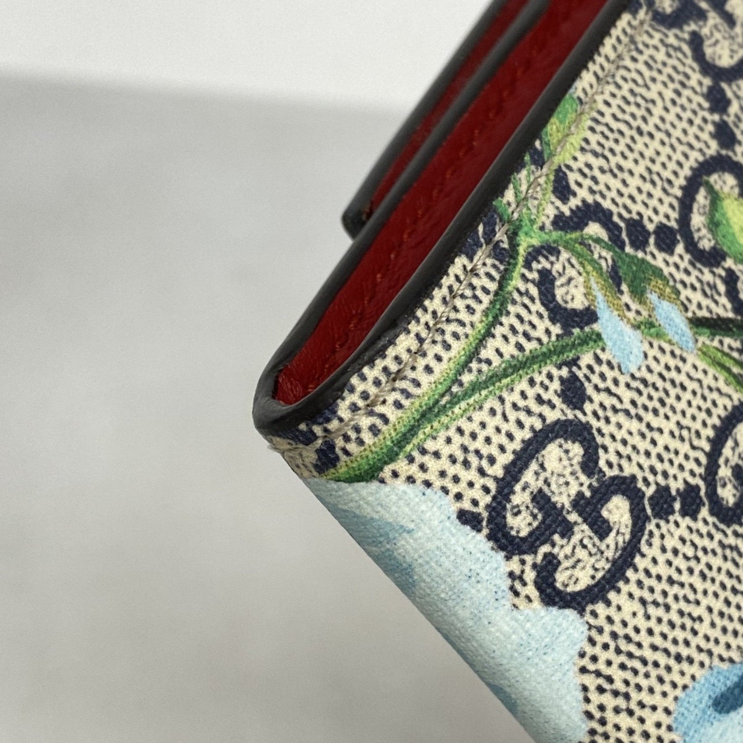 Gucci blue Navy Pvc Long Wallet (Bi-Fold)