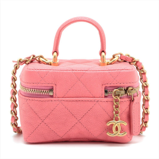 Chanel Matrasse Caviar S Chain Shoulder Bag Mini Pink G  31st