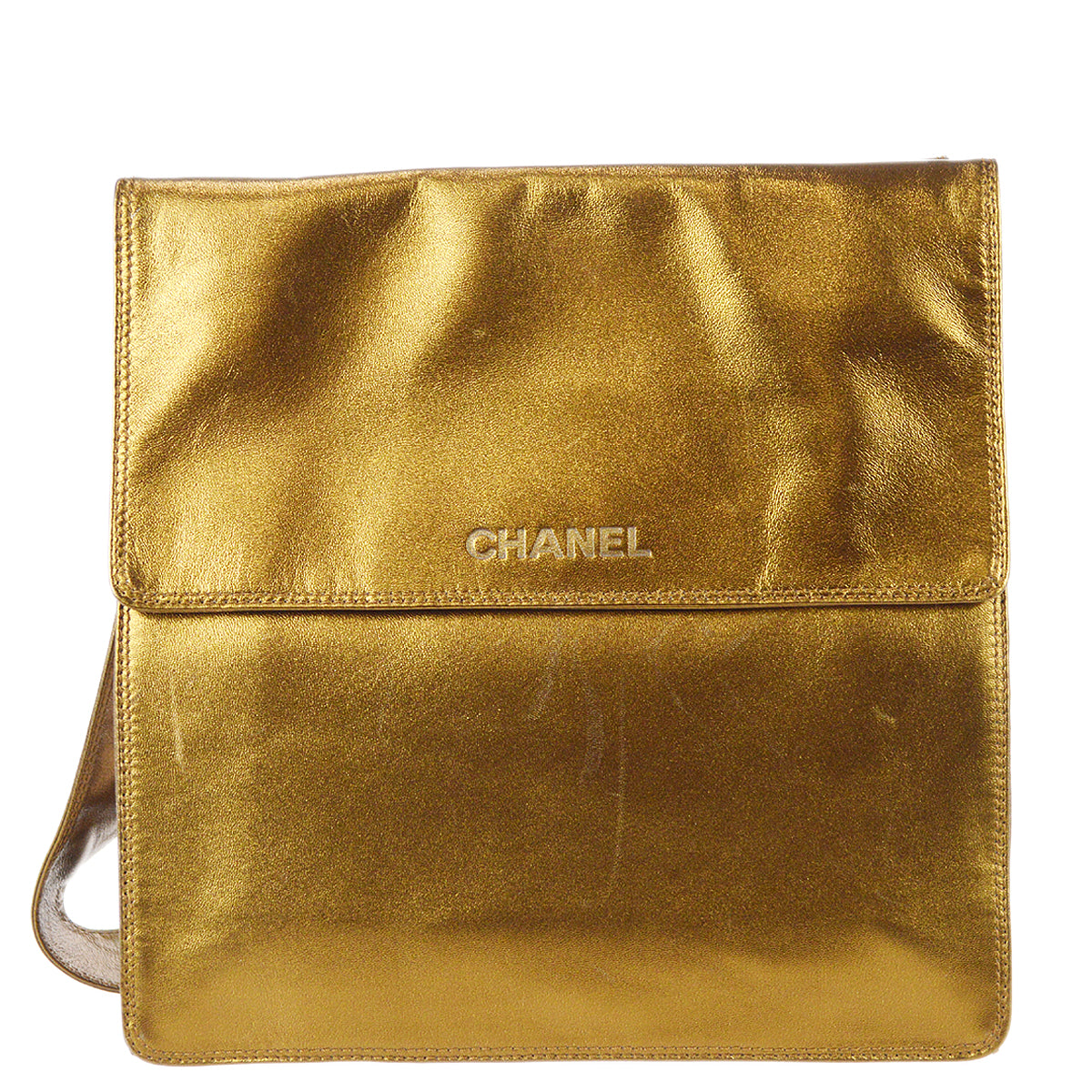 Luxury Chanel 2000 Shoulder Bag Bronze Lambskin