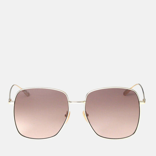 Luxury Gucci Trending 2025 Gold / Brown GG1031S Rectangle - Square Sunglasses
