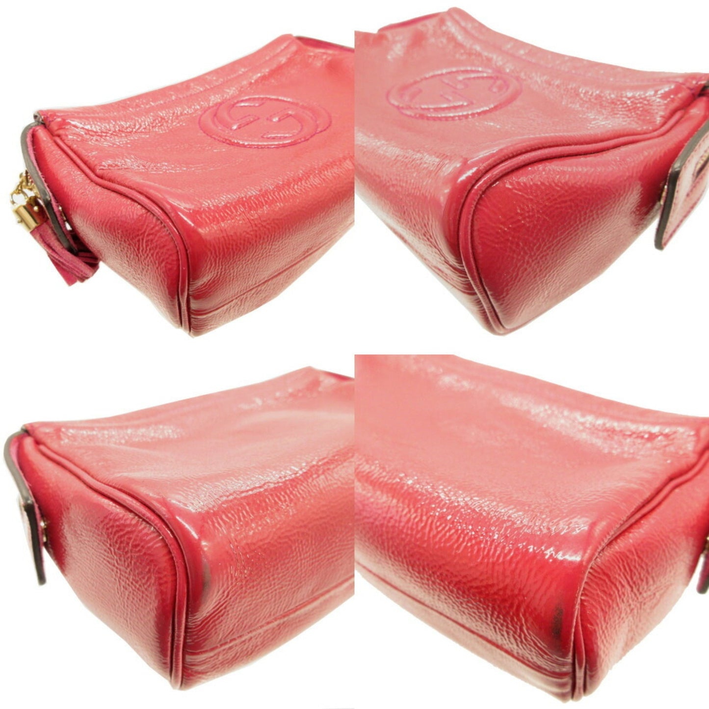 Gucci Soho  Patent Leather Clutch Bag ()