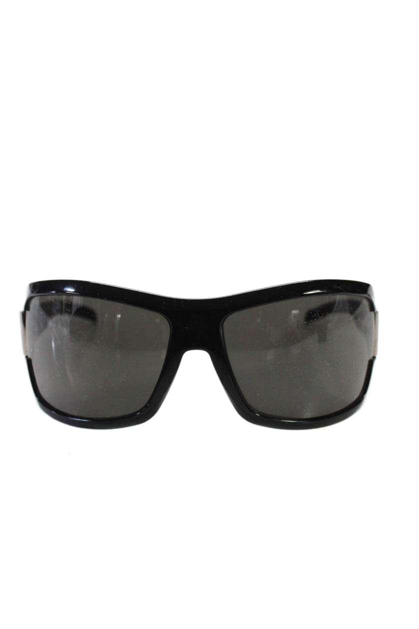 Gucci Womens Silver Tone Square Frame Pull On Sunglasses Black GG1546/S
