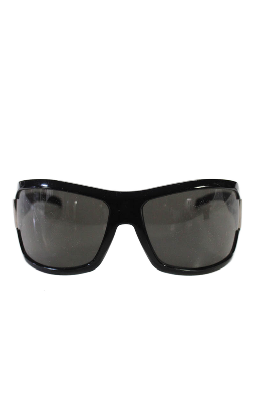 Gucci Womens Silver Tone Square Frame Pull On Sunglasses Black GG1546/S