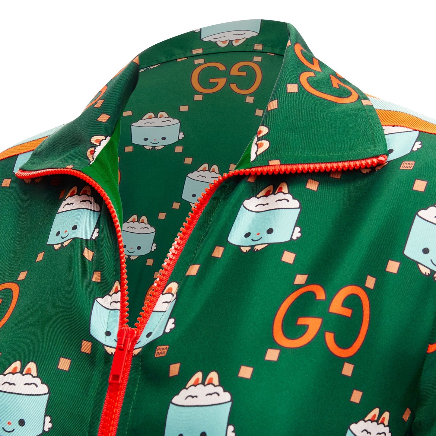 Gucci Pikarar GG Logo Monogram Silk Track Jacket