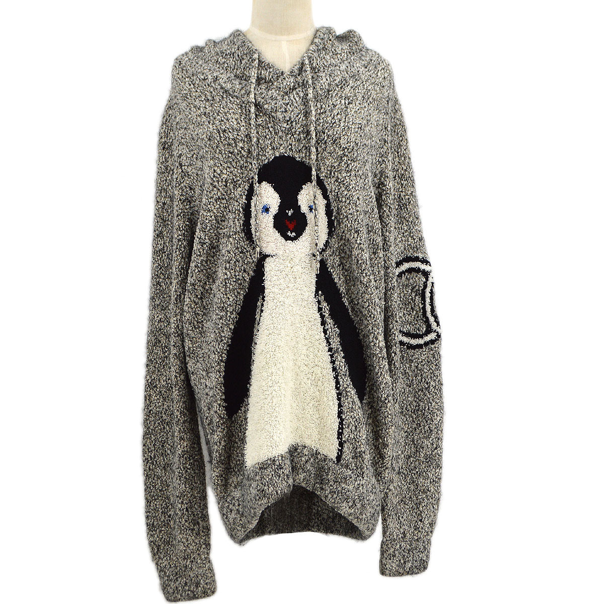 Luxury Chanel 2007 penguin knitted drawstring hoodie