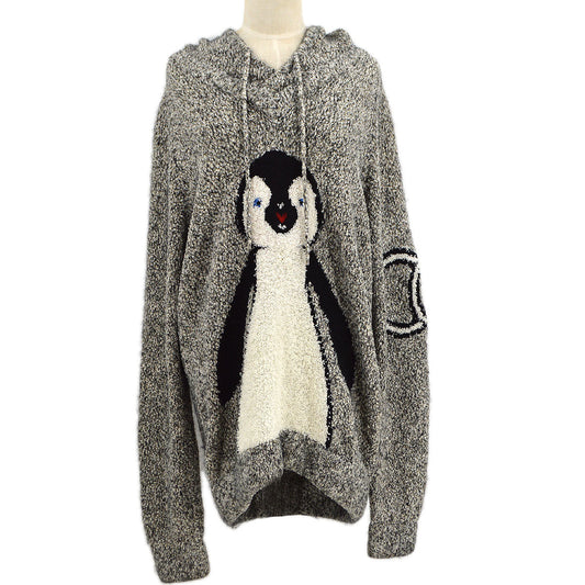 Luxury Chanel 2007 penguin knitted drawstring hoodie