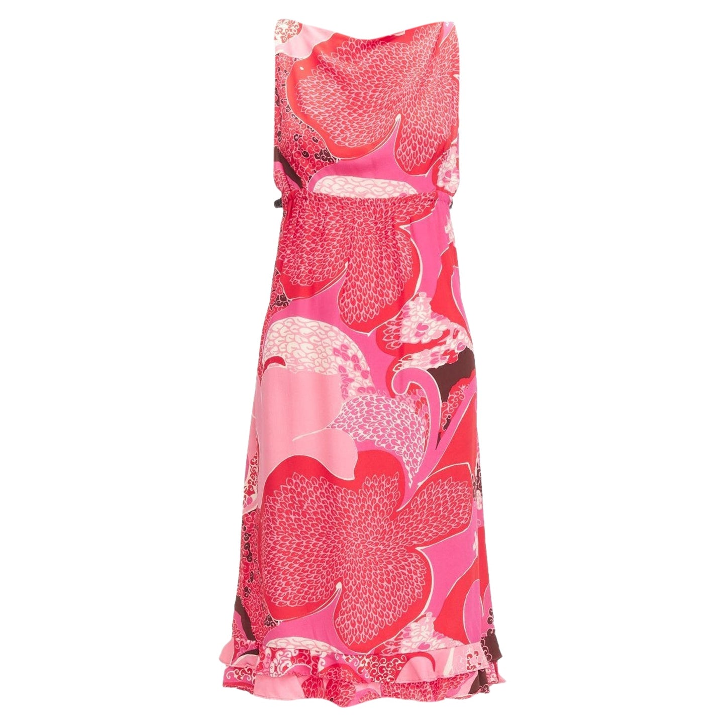 Gucci Tom Ford floral cutout leather strap dress