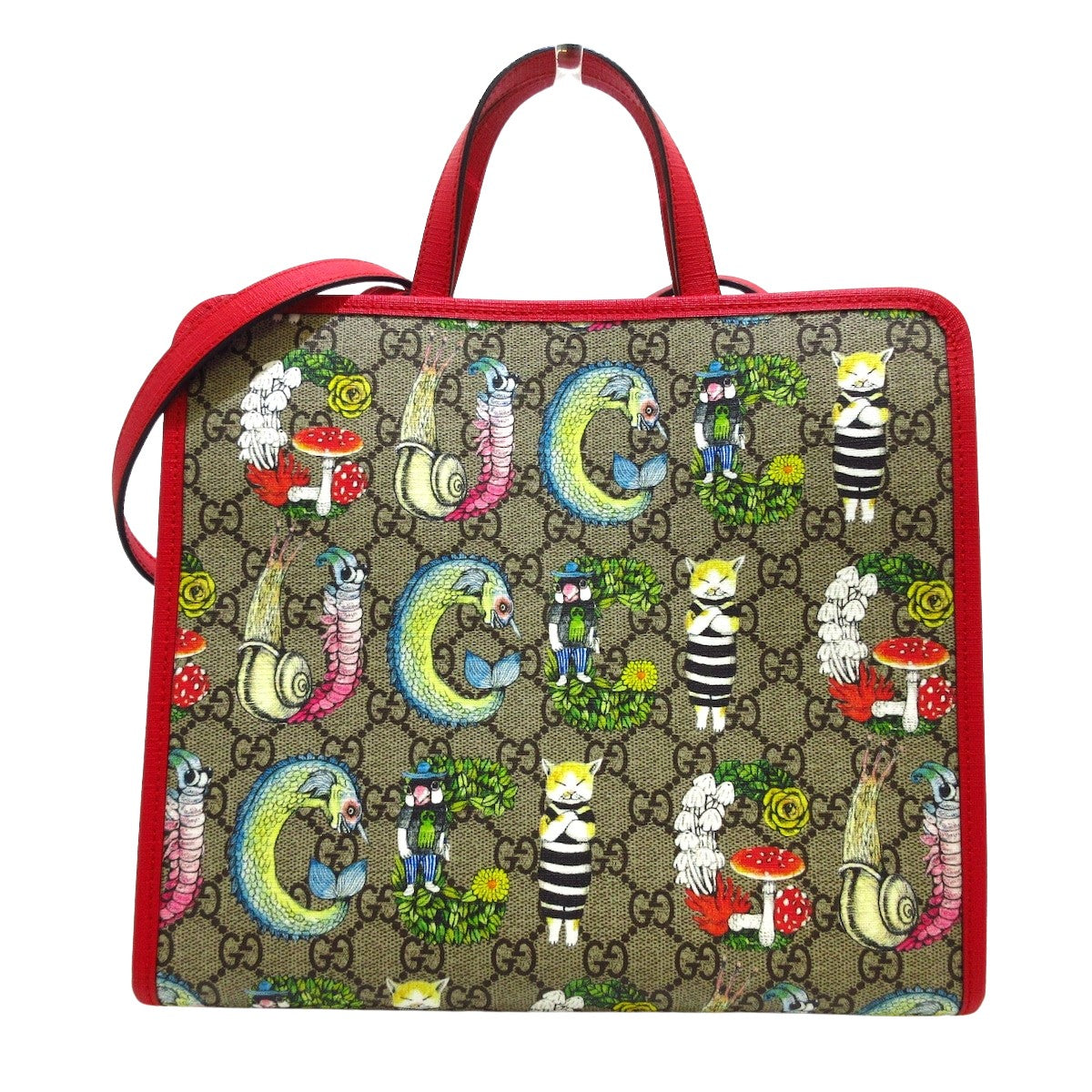 Gucci Yoko Higuchi  Canvas Shoulder Bag ()