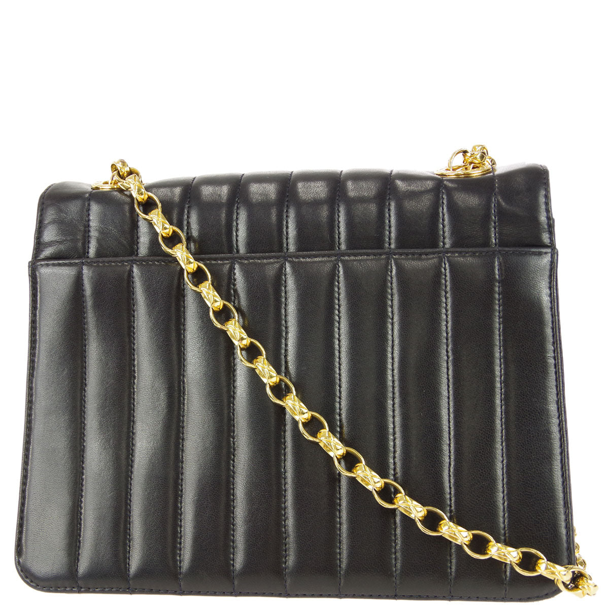 Luxury Chanel 1991-1994 Lambskin Vertical Stitch Flap Bag
