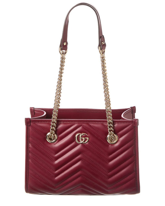 Luxury Gucci Trending 2025 GG Marmont Small Leather Tote
