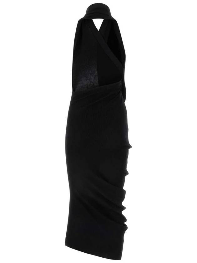 Luxury Fendi asymmetric halterneck sleeveless dress FZDC27ARV4_F0GME