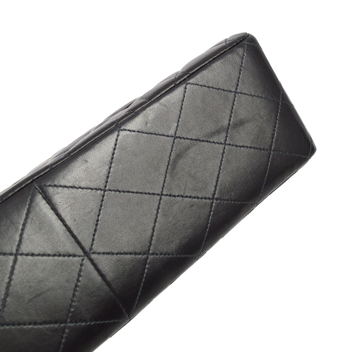 Luxury Chanel 2000-2001 Black Lambskin Jumbo Small CC Classic Flap Bag