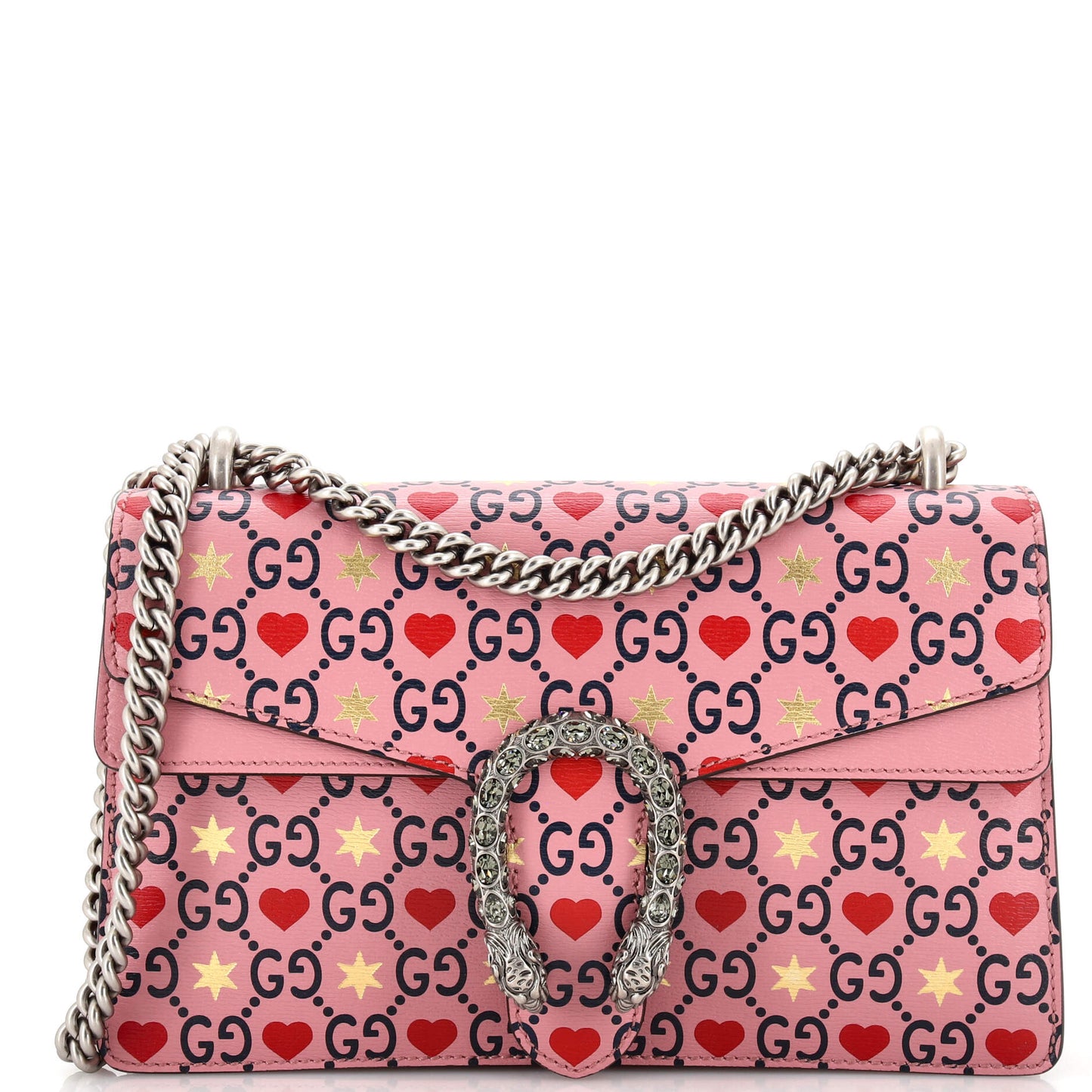 Luxury Gucci Trending 2025 Dionysus Bag Limited Edition Valentines GG Printed Leather Small