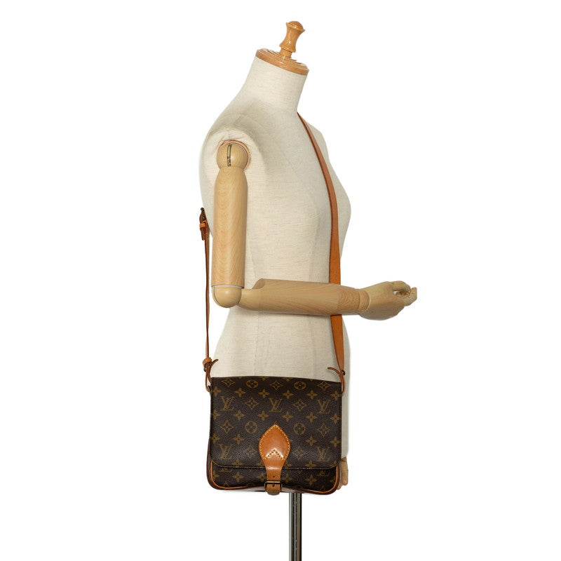 Louis Vuitton Monogram Cartesier 22 Slipper Shoulder Bag M51253 Brown PVC Leather  Louis Vuitton