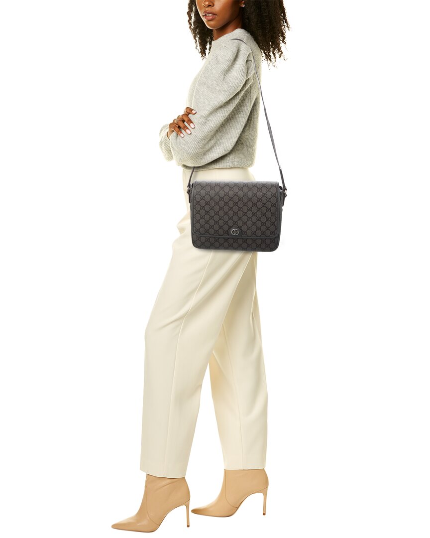 Luxury Gucci Trending 2025 Ophidia GG Supreme Canvas & Leather Messenger Bag