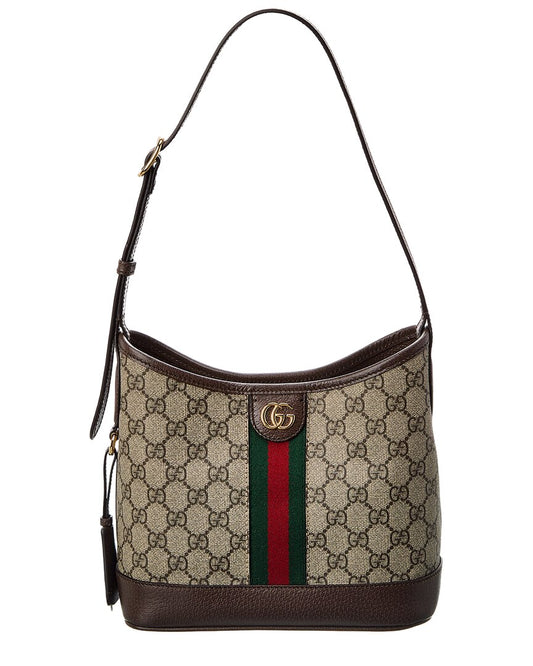 Luxury Gucci Trending 2025 Ophidia GG Small GG Supreme Canvas & Leather Shoulder Bag