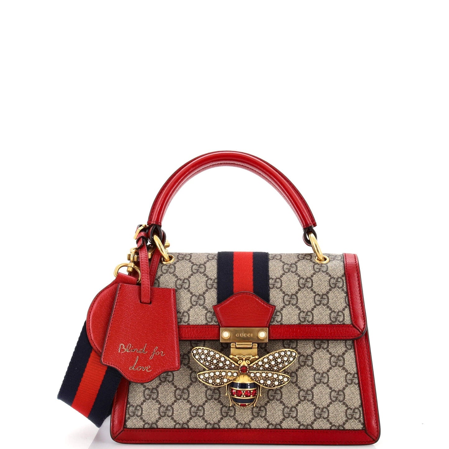 Luxury Gucci Trending 2025 Queen Margaret Top Handle Bag GG Coated Canvas Small