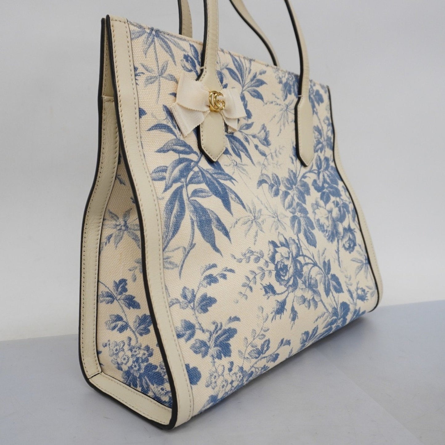 Gucci blue ivory Canvas Tote Bag