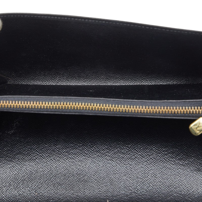 Louis Vuitton Epi Pochette Portemoney Credity Long Wallet M63572 Noneir Black Leather  Louis Vuitton