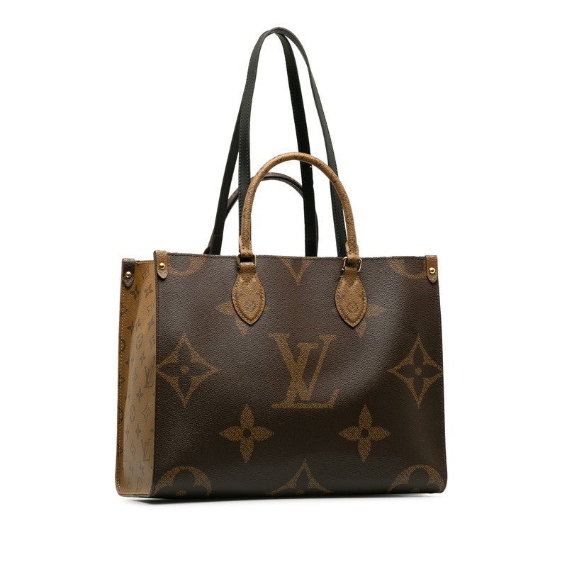 Louis Vuitton Monogram Giant Reversee On The Gor MM Handbag M45321 Brown PVC Leather  Louis Vuitton