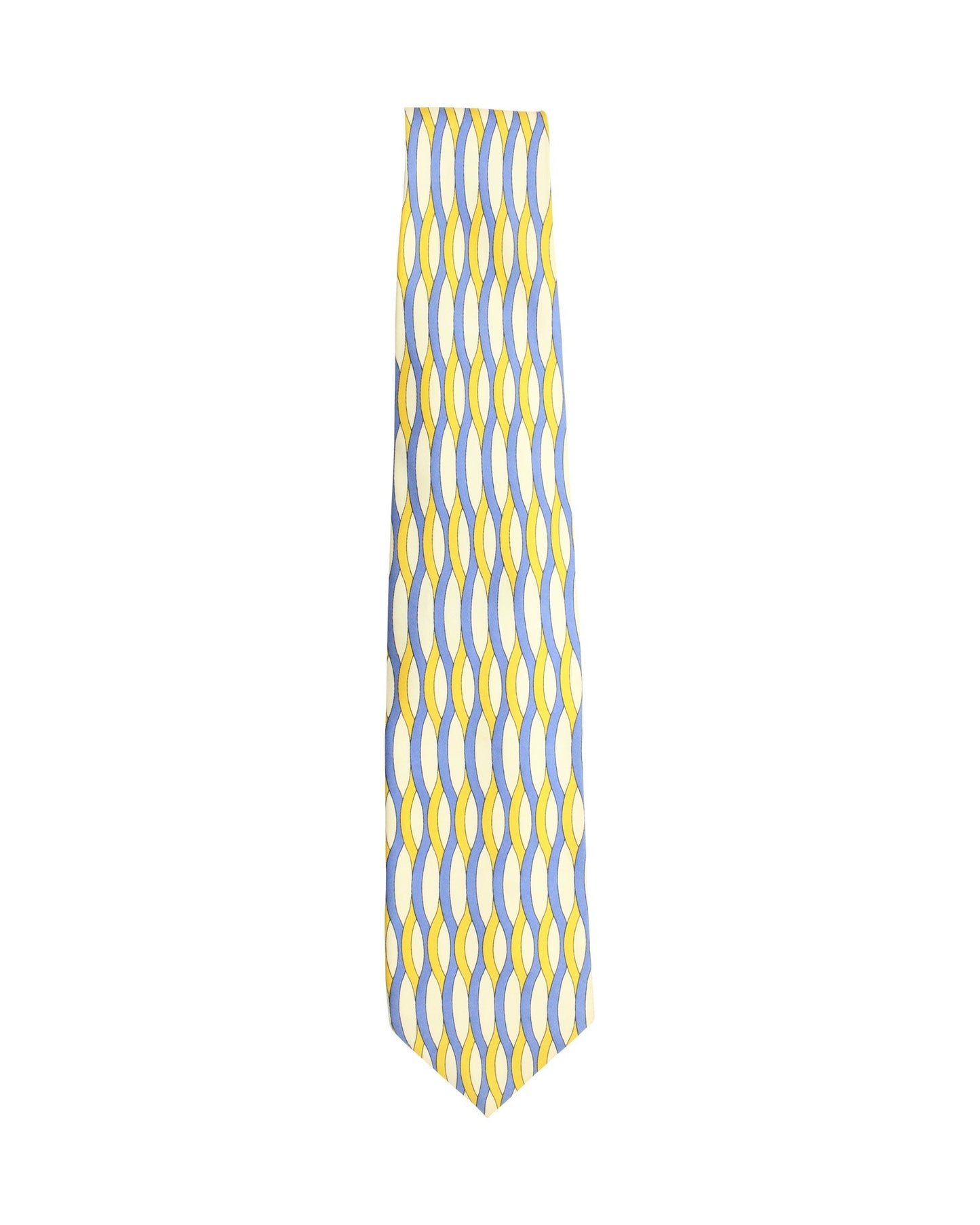Luxury Gucci Trending 2025 Printed Tie in Yellow Silk
