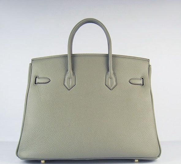 Luxury Hermes Birkin 35cm Togo Leather Handbags Dark Grey Golden