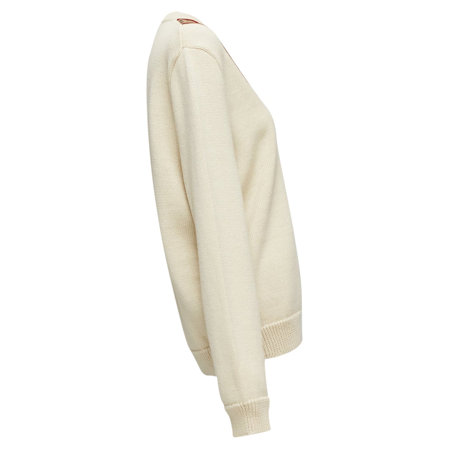Gucci wool GG monogram V-neck varsity sweater