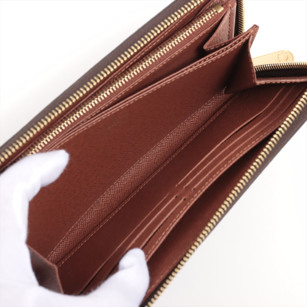 Louis Vuitton Monogram Zippyr Wallet M42616 Brown Round Zipper Wallet