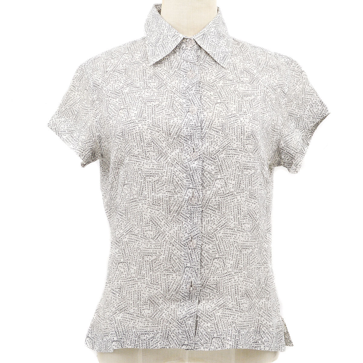 Luxury Chanel 1999 Spring Rue Cambon print shirt #38