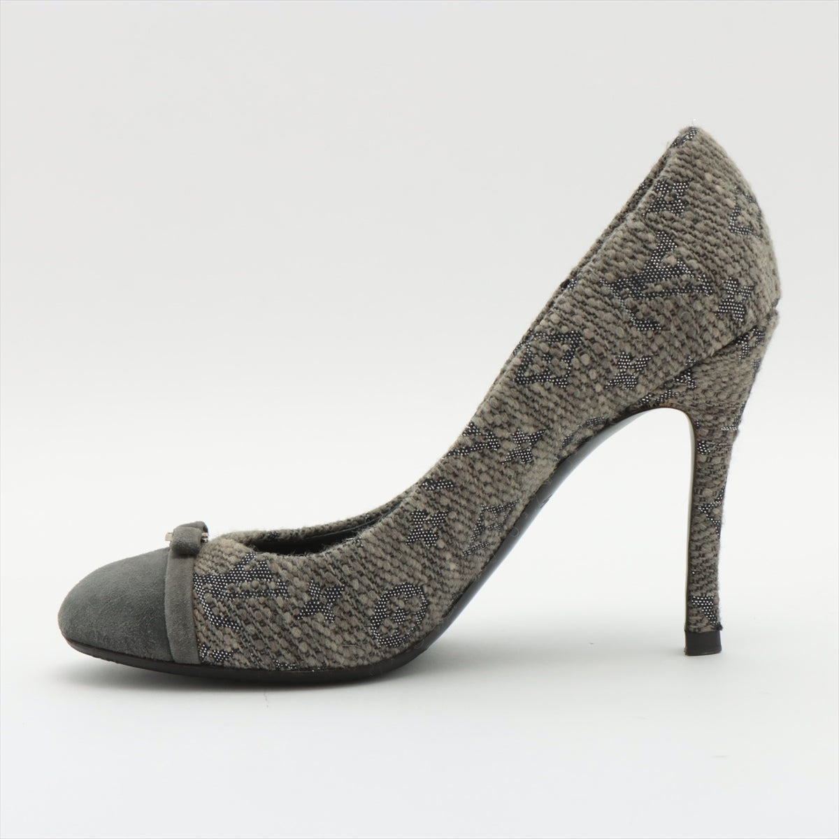 Louis Vuitton Twid Pump 38 1/2  Grey TC0153 Lift