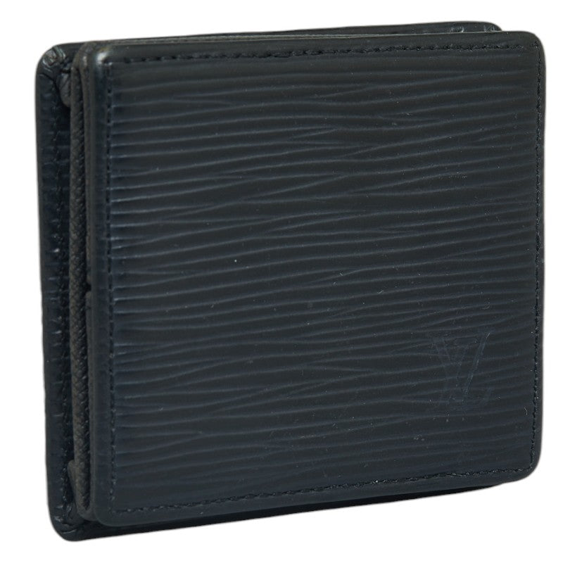 Louis Vuitton Epi Portmoney Boat Coin Case M63692 Noneir Black Leather  Louis Vuitton