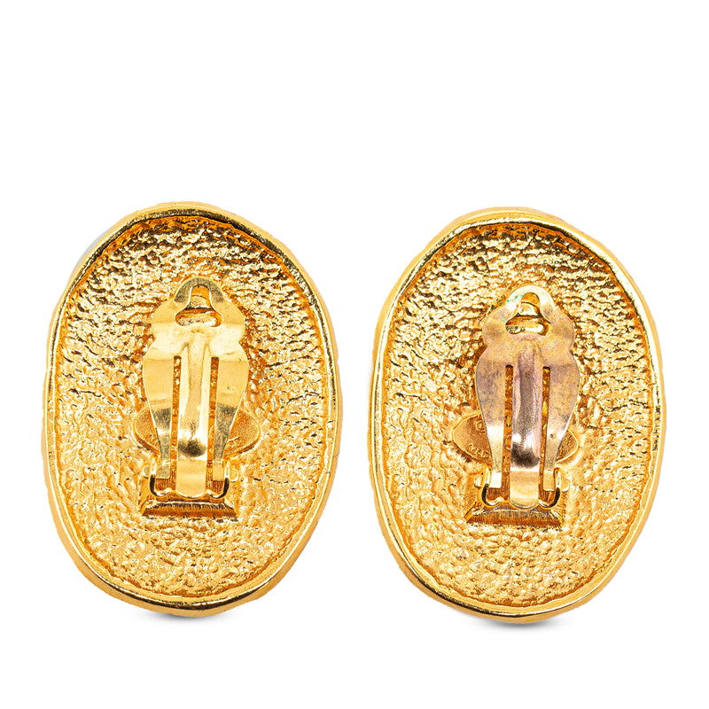 Chanel Logo Crown Coco Mark Earrings G Plated  Chanel