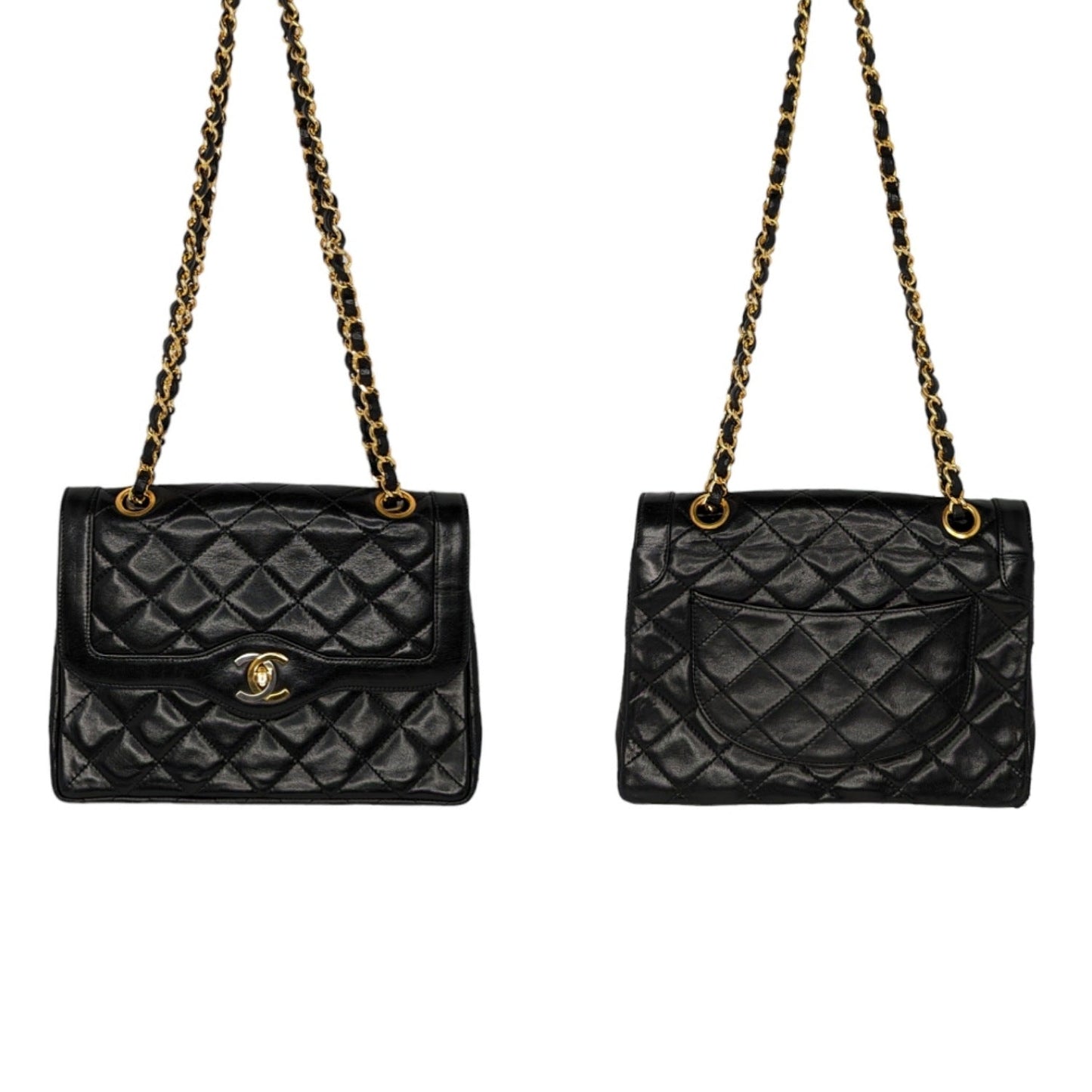 Luxury Chanel bag Vintage Black Coco Paris Double Flap Bag