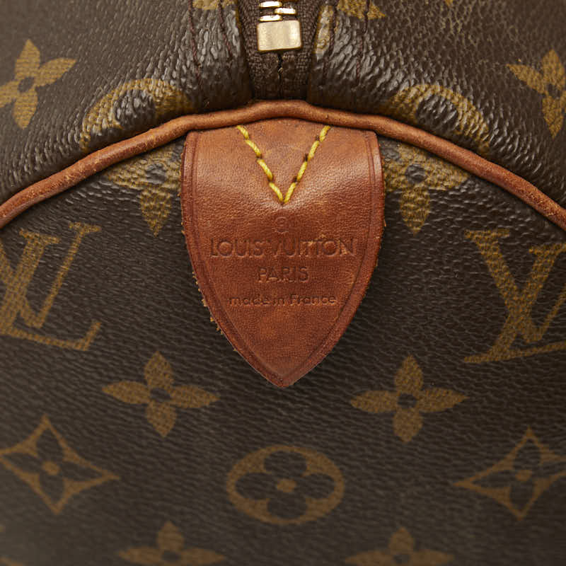 Louis Vuitton Monogram Speedy 30 Handbag Mini Boston Bag M41108 Brown PVC Leather  Louis Vuitton