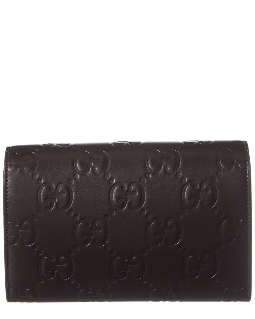 Luxury Gucci Trending 2025 GG Leather Chain Wallet