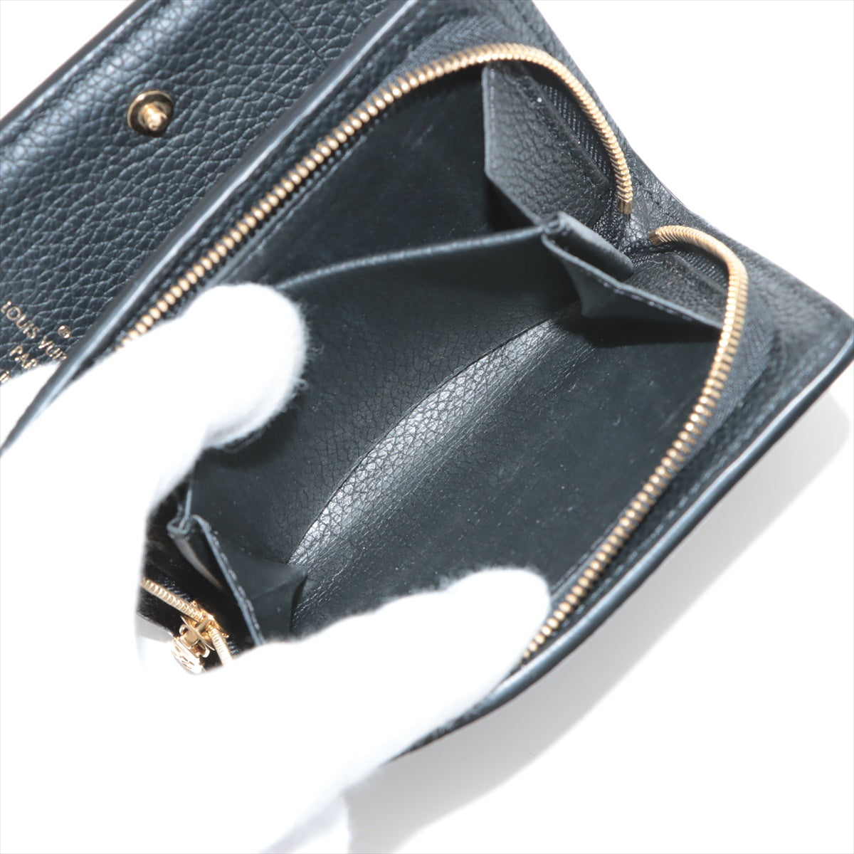 Louis Vuitton Monogram Emplant Portfolio Clair M80151 Noneir Compact Wallet
