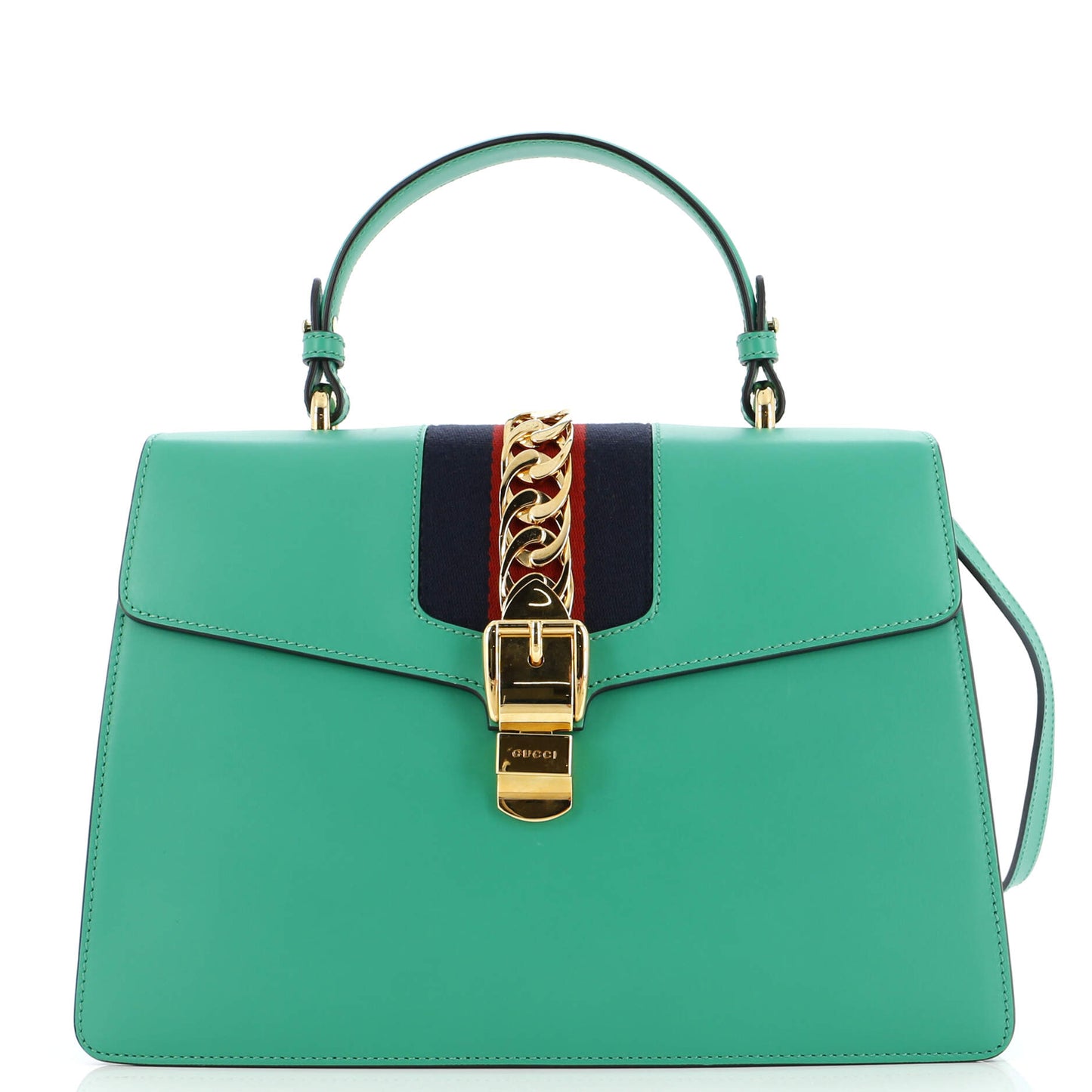 Luxury Gucci Trending 2025 Sylvie Top Handle Bag Leather Large