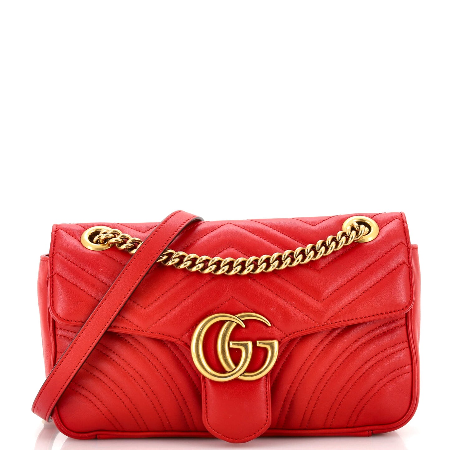 Luxury Gucci Trending 2025 GG Marmont Flap Bag Matelasse Leather Small