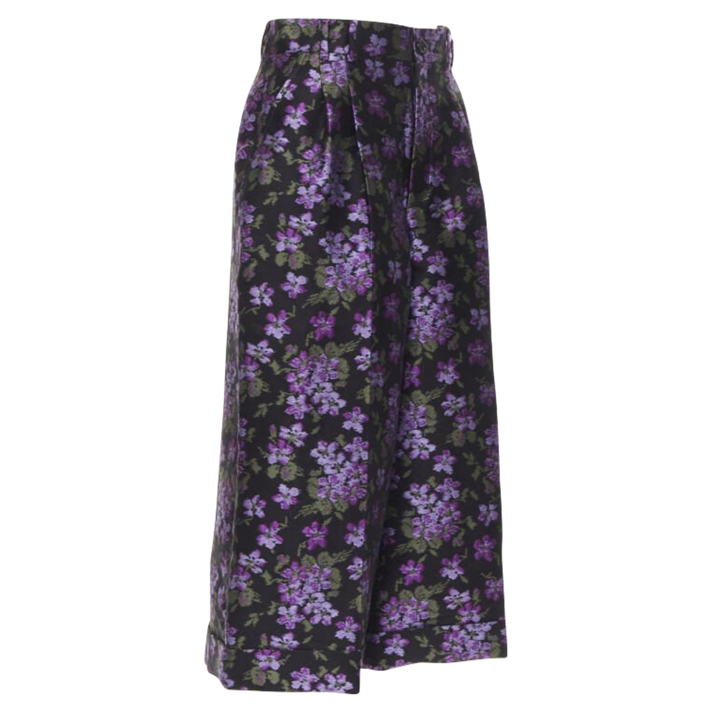 Gucci floral jacquard embroidery patch culotte shorts