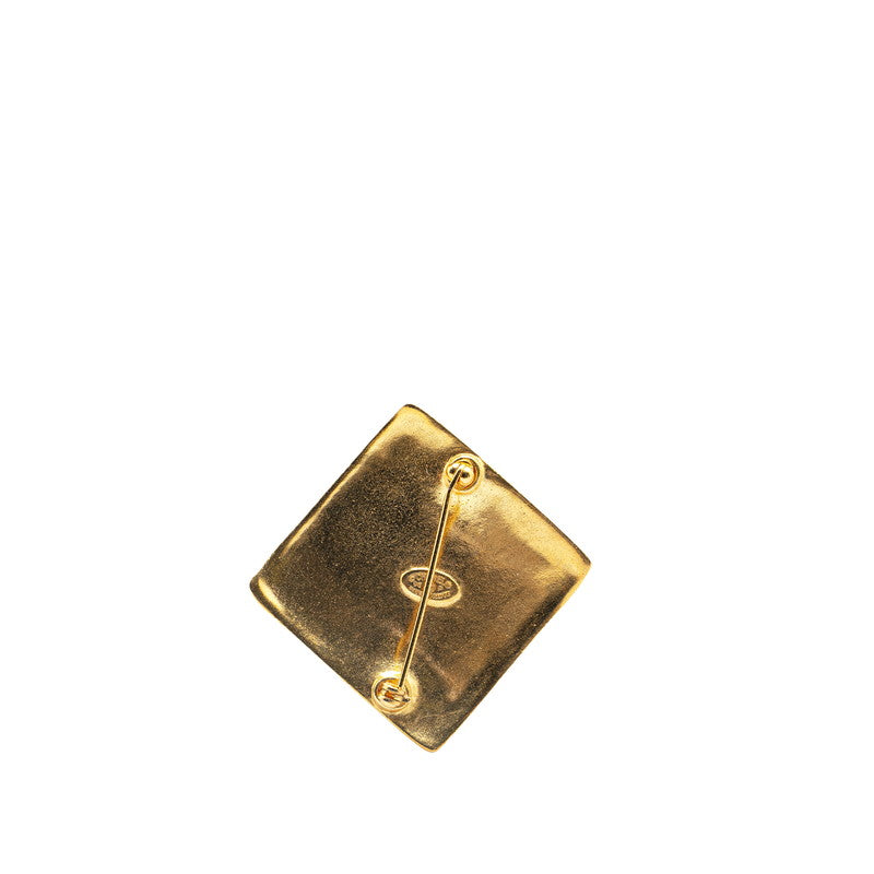 Chanel Vintage Coco Mark Brooch Gold
