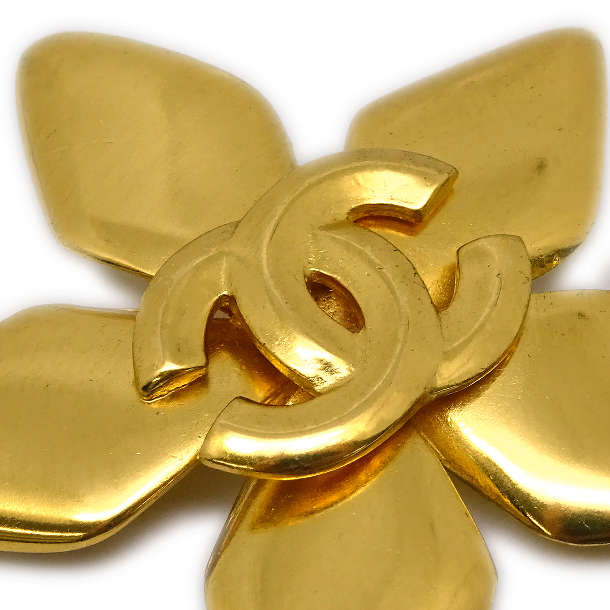 Luxury Chanel CC Brooch Pin Gold 96P
