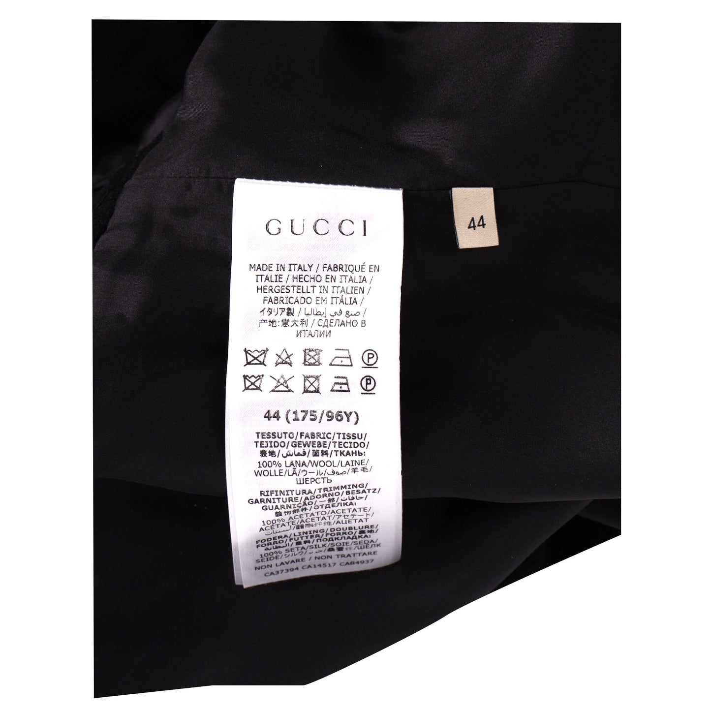 Gucci Belted Mini Flared Dress in Black Wool