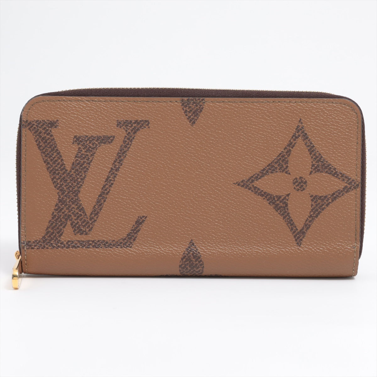 Louis Vuitton Giant Monogram Revers Zippie Wallet M69353 Brown Round Zip Wallet