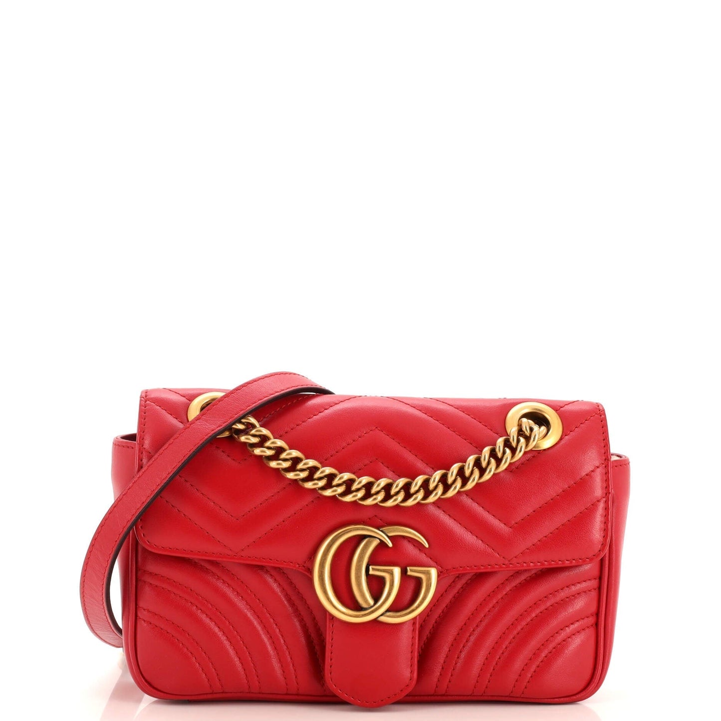 Luxury Gucci Trending 2025 GG Marmont Flap Bag Matelasse Leather Mini