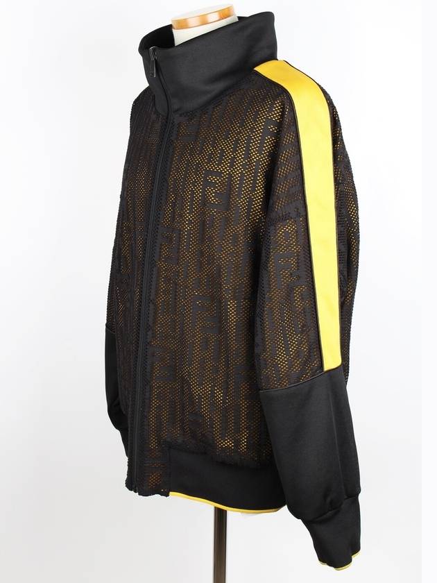Luxury Fendi FF logo multicolor jersey jacket M