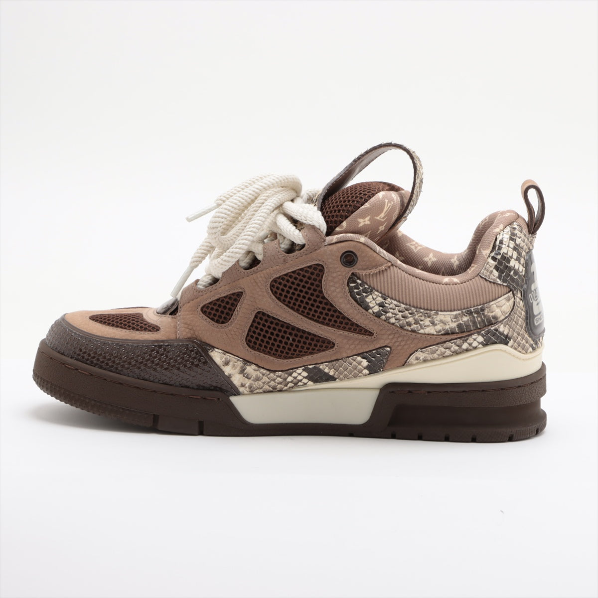Louis Vuitton LV Skate Line 23 Years Pyson x Suede Trainers 8 1/2 Men Brown GO0233 Monogram Mini