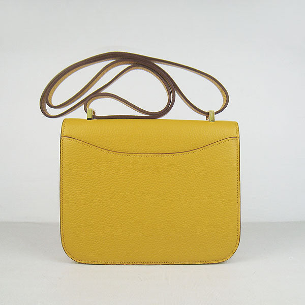 Luxury Hermes Constance Cowskin Leather Bag H017 yellow golden