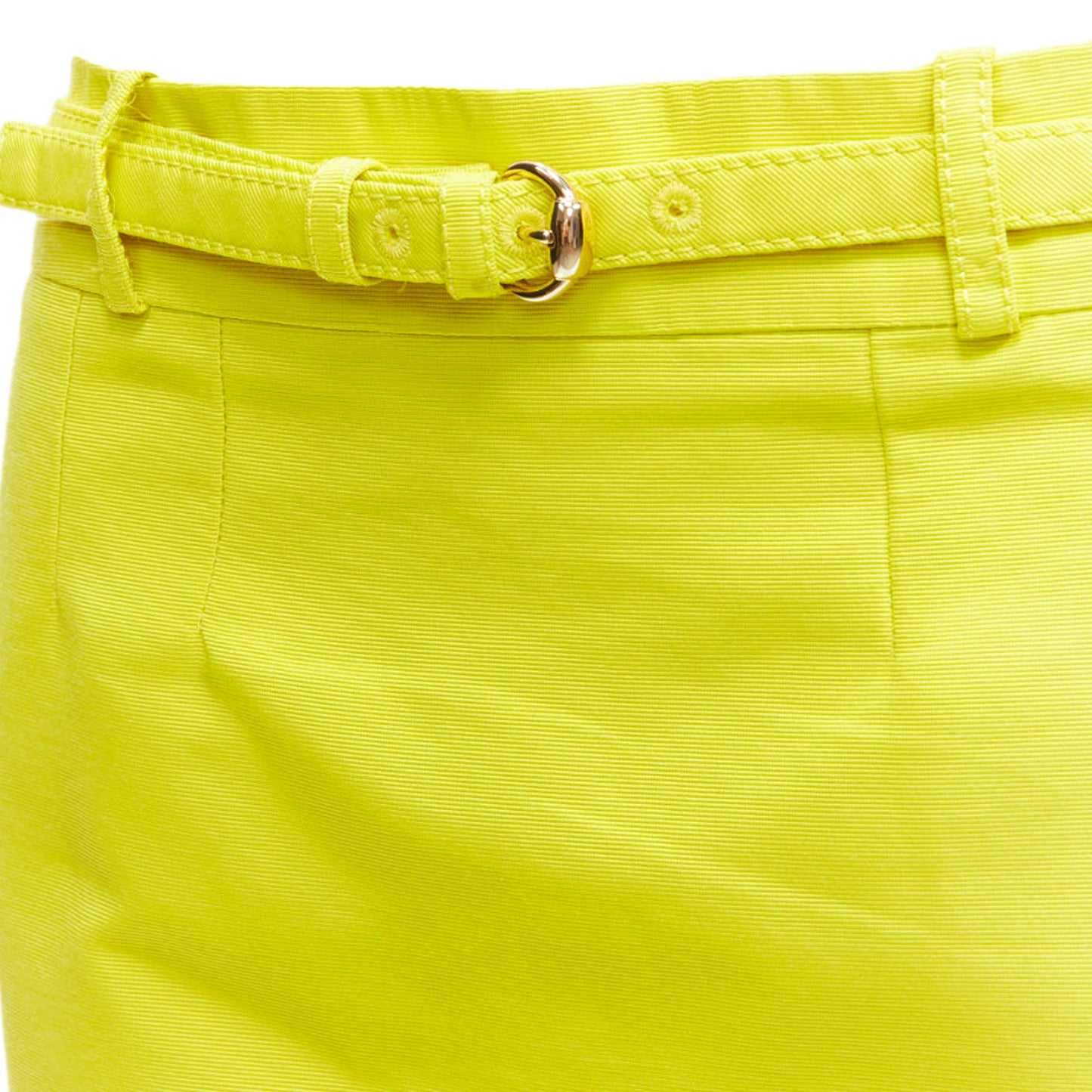 Gucci skinny belt darted slant pockets mini skirt