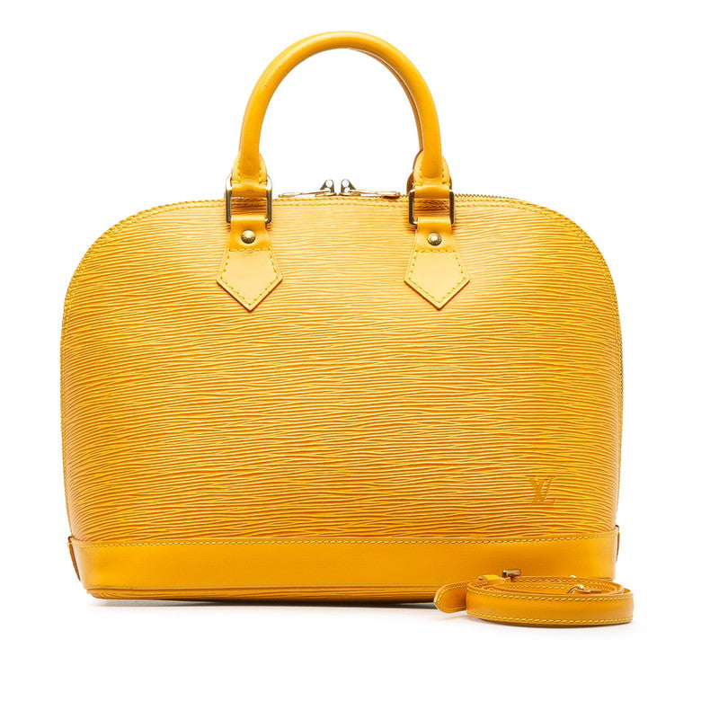 Louis Vuitton Epi Alma Handbag M52149 Tasili Yellow Leather  Louis Vuitton