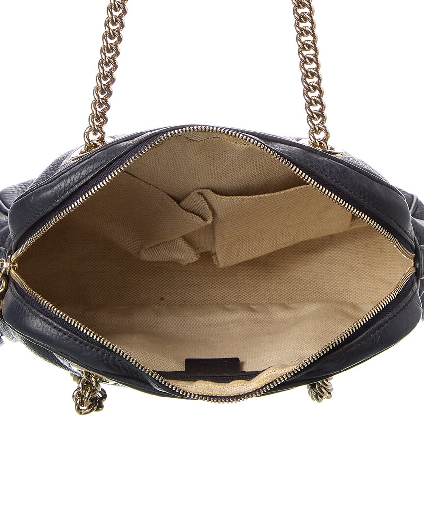 Gucci Black Leather Chain Soho Tote